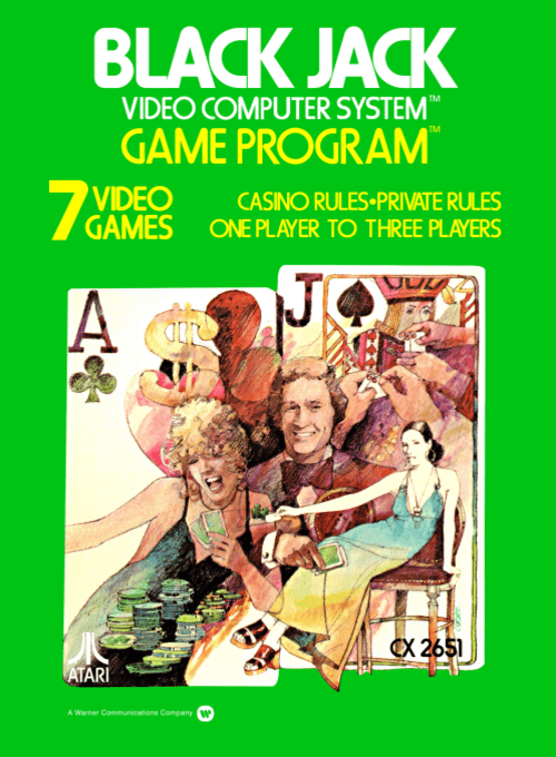 Blackjack box art for Atari 2600